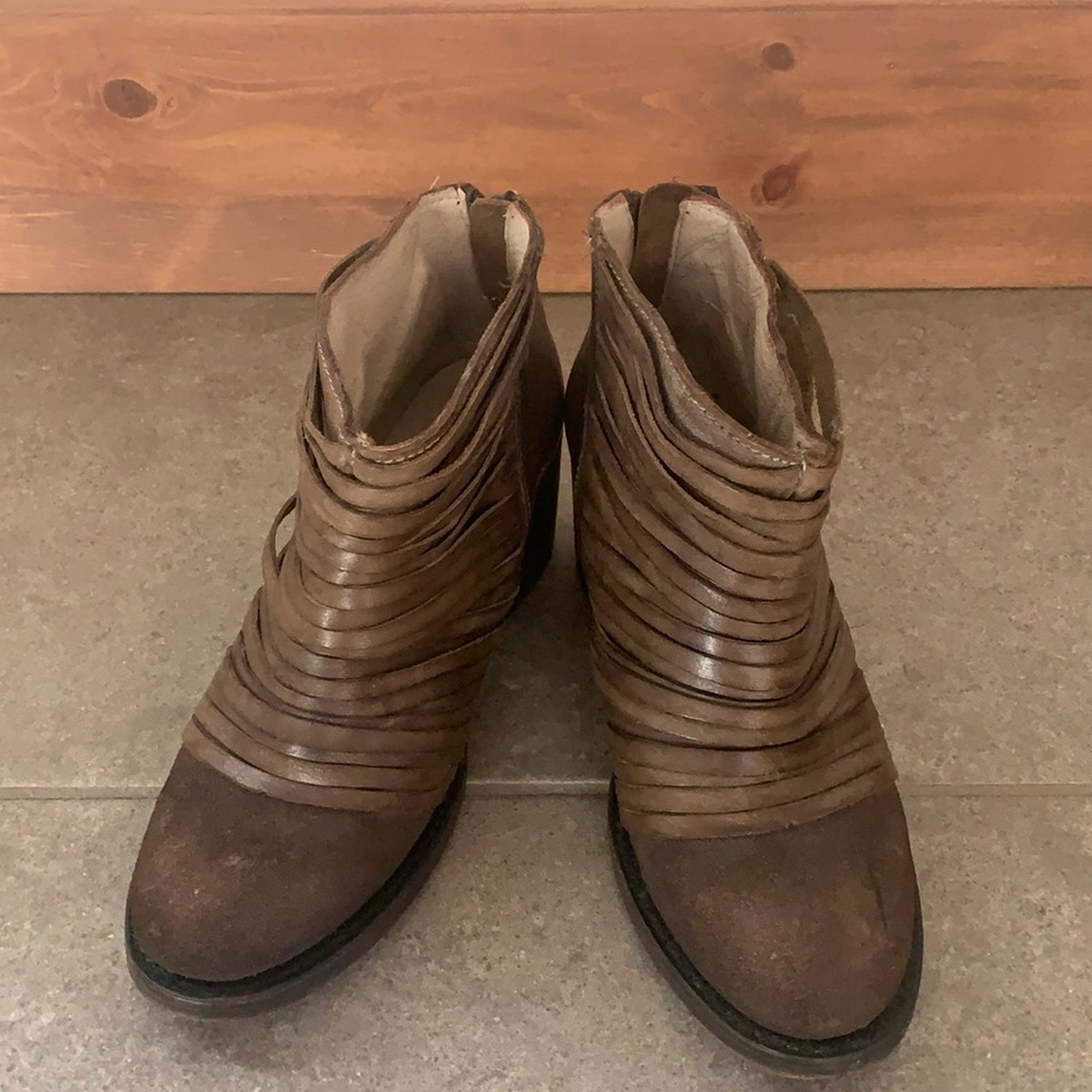Freebird by Steven distressed leather ankle booties